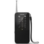 Rádio portátil analógico FM/AM Philips TAR1509 - Sintonia manual com antena telescópica - Indicador de sinal LED - Funciona com 