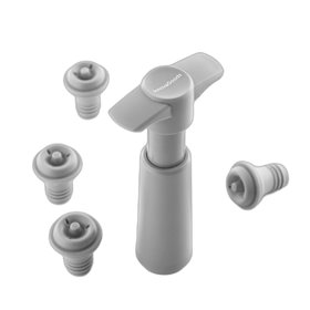 Bomba de vácuo manual Innovagoods Winuum com rolhas para vinho - Inclui 4 rolhas reutilizáveis - Previne a oxidação do vinho - C