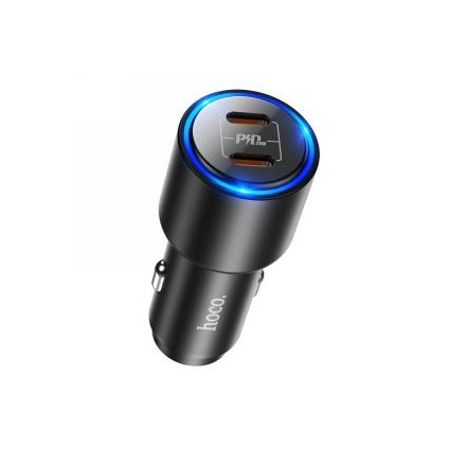 Carregador de isqueiro 2x USB-C (PD, QC3, AFC) 40W Hoco NZ3 - Preto