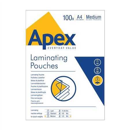 Bolsas de Plastificar A4 216x303mm 125mic 100un