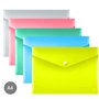 Bolsa 230x310mm A4 Envelope Fecho Botão Plástico Sortido 1un