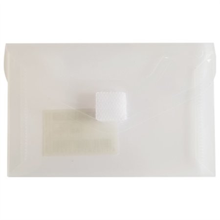 Bolsa  52x74mm A8 Envelope Fecho Velcro Plástico Transp.