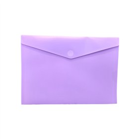 Bolsa 355x240mm A4 Envelope Fecho Velcro Plástico Violeta