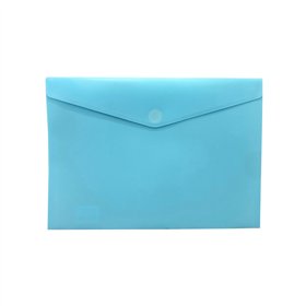 Bolsa 355x240mm A4 Envelope Fecho Velcro Plástico Turquesa