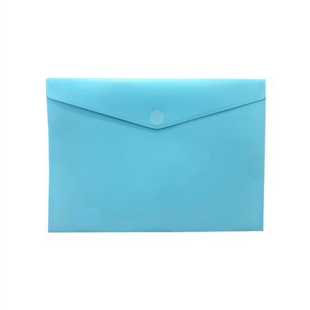 Bolsa 355x240mm A4 Envelope Fecho Velcro Plástico Turquesa