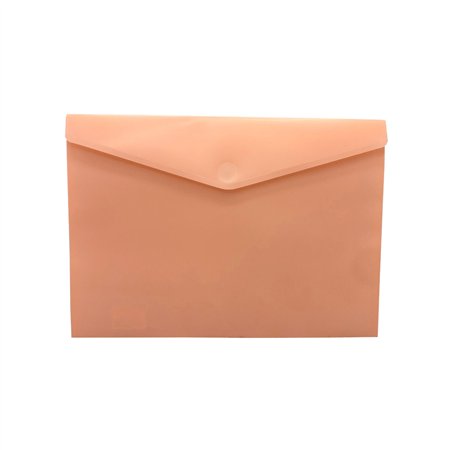 Bolsa 355x240mm A4 Envelope Fecho Velcro Salmão Mate Pastel