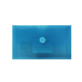 Bolsa 105x65mm Envelope Fecho Velcro Plástico Azul