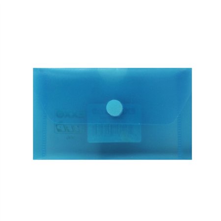 Bolsa 105x65mm Envelope Fecho Velcro Plástico Azul