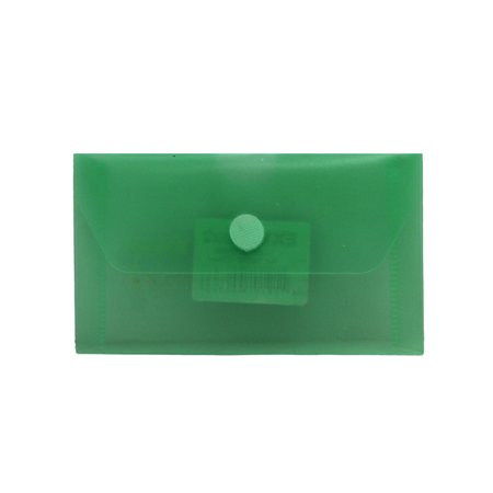 Bolsa 105x65mm Envelope Fecho Velcro Plástico Verde