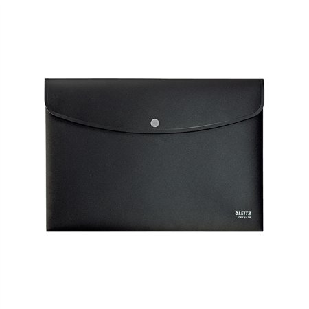 Bolsa 235x313mm A4 Envelope Fecho Botão Recycle Preto
