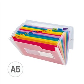 Pasta Classificadora com Fole PP A5 Transparente