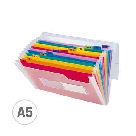 Pasta Classificadora com Fole PP A5 Transparente
