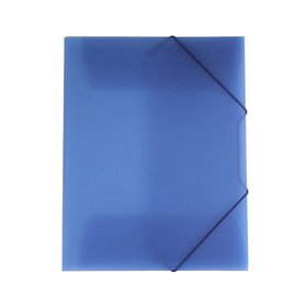 Pasta Plástico c/Elásticos A3 3 Abas Azul