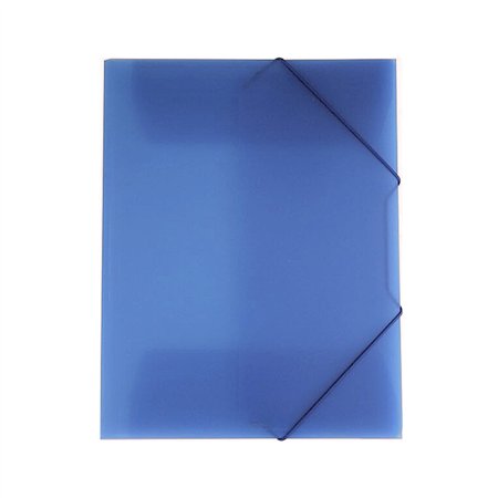 Pasta Plástico c/Elásticos A3 3 Abas Azul