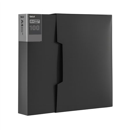 Pasta c/100 Bolsas 200 Pág. Catálogo c/Caixa Eagle A4 Preto