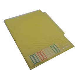 Bolsa Plástico em L A4 com 4 Separadores Amarelo 1un