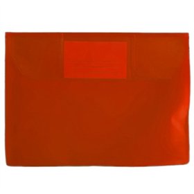 Bolsa 165x225mm A5 Envelope PVC Visor Vermelho 10un