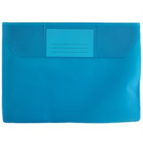 Bolsa 165x225mm A5 Envelope PVC Visor Transparente Azul 10un