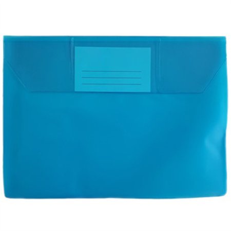 Bolsa 165x225mm A5 Envelope PVC Visor Transparente Azul 10un