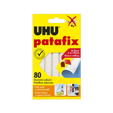 Pastilhas Bi-adesivas Patafix UHU Branco 80un