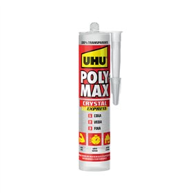 Cola e Veda Poly Max Cristal Express Transparente UHU 300g