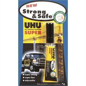 Cola Rápida 7g UHU Strong Safe Blister 1un