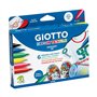 Marcador Tecidos Giotto Decor 6 Cores 6un