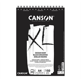 Bloco Espiralado Canson XL Dessin Noir A4 150g 40Fls
