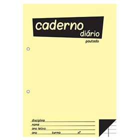 Caderno Diário B5 25x17,6cm Pautado 60g 40Fls 1un