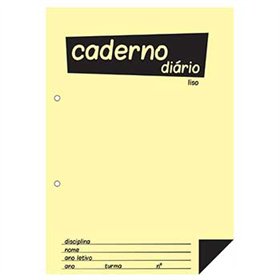Caderno Diário B5 25x17,6cm Liso 60g 40Fls 1un