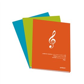 Caderno de Música A5 Ambar Sortido 20Fls
