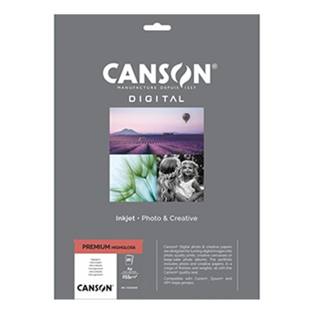 Papel A4 255g Foto Canson Premium Highgloss InkJet 20 Folha