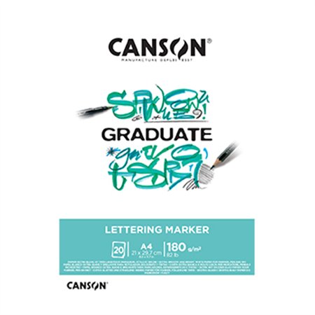 Bloco Canson Graduate Lettering Marker A4 180g 20Fls