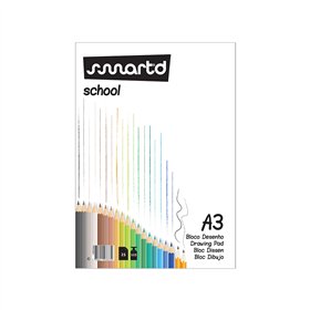 Bloco Desenho A3 125g Colado SmartD 25Fls