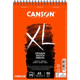 Bloco Espiralado Canson XL Croquis A5 90g 60Fls