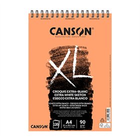 Bloco Espiralado Canson XL Extra Blanc A4 90g 120Fls