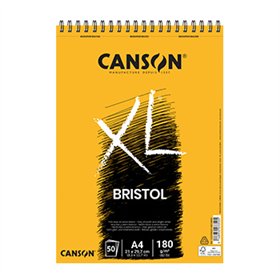 Bloco Espiralado Canson XL Bristol A4 180g 50Fls