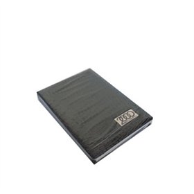 Bloco Notas Liso A5 Semi Pele Preto 200Fls