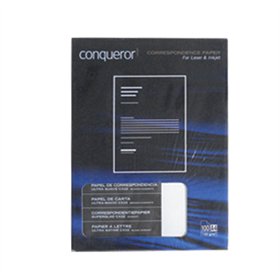 Papel 100gr Carta A4 Macio Branco Diamante Conqueror 100Fls