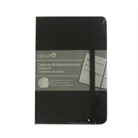Bloco Notas Pautado 14x9cm Preto 96Fls