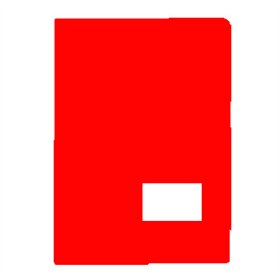 Classificador A4 Bolsa Interior Visor Etiqueta Vermelho