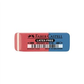 Borracha Vermelho/Azul Mista Faber-Castell (Sem PVC)