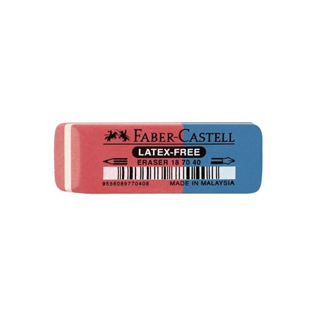 Borracha Vermelho/Azul Mista Faber-Castell (Sem PVC)
