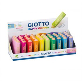 Borracha Happy Gomma Giotto Cores Clássicas Cx Expositor 1un