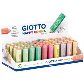 Borracha Happy Gomma Giotto Cores Pastel Cx Expositor 1un