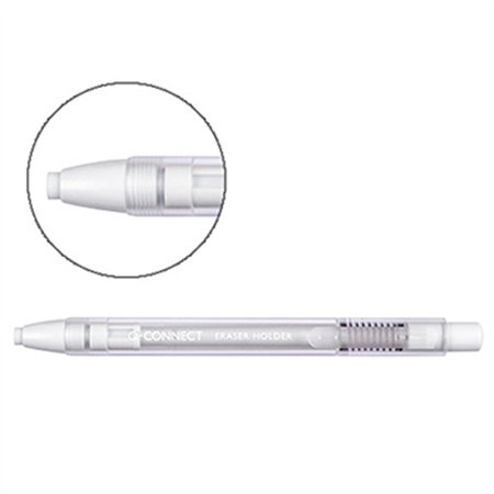 Borracha Tipo Caneta c/Suporte e Clip Connect Branco-1un