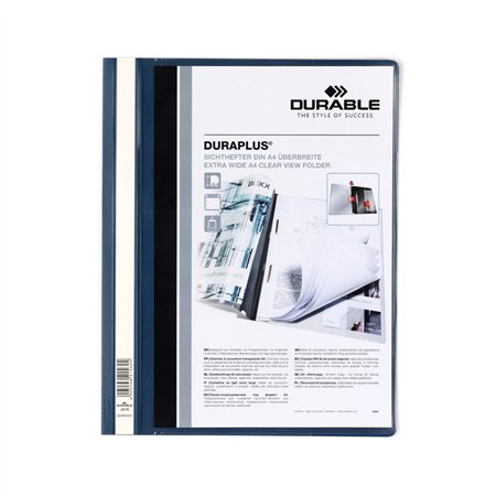 Classificador Capa Transparente Azul A4+ Durable Duraplus