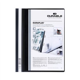 Classificador Capa Transparente Preto A4+ Durable Duraplus