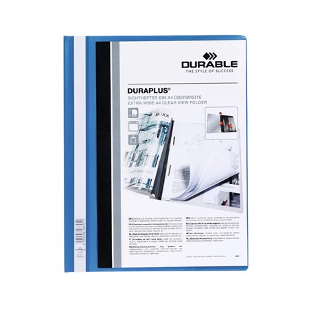 Classificador Capa Transparente Azul A4+ Durable Duraplus