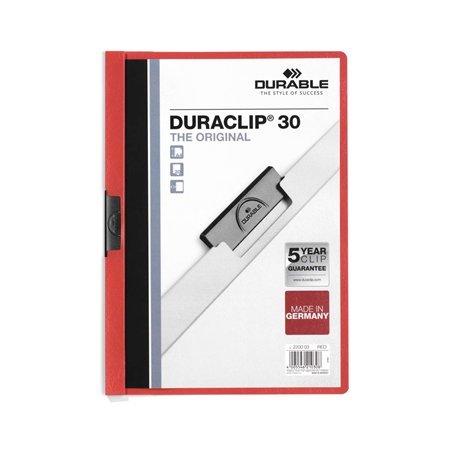 Classificador Clip Lateral Durable 2200 Vermelho